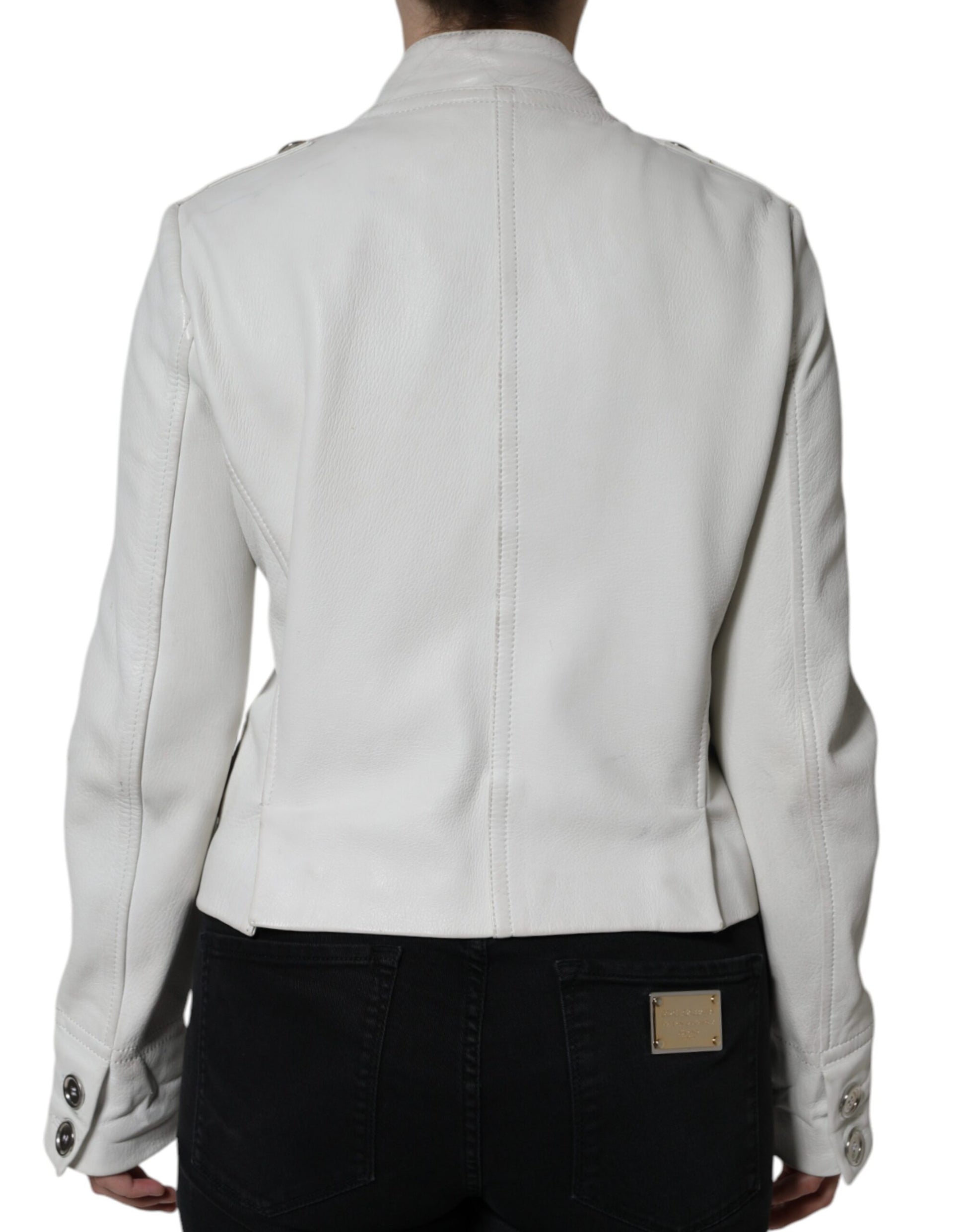 Chaqueta tipo blazer cruzada blanca