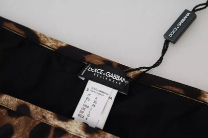 Traje de baño con estampado de leopardo marrón Traje de baño Bikini inferior