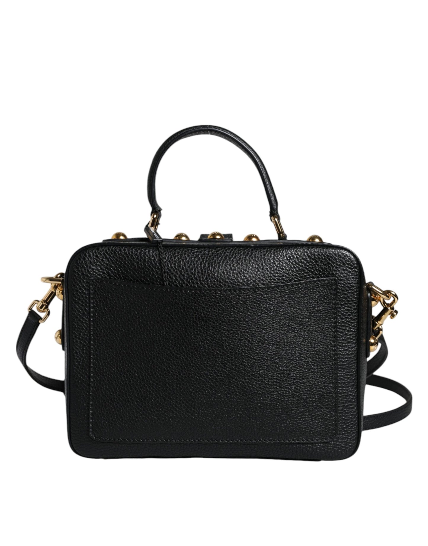 Black Calfskin Leather Welcome Handbag Bag