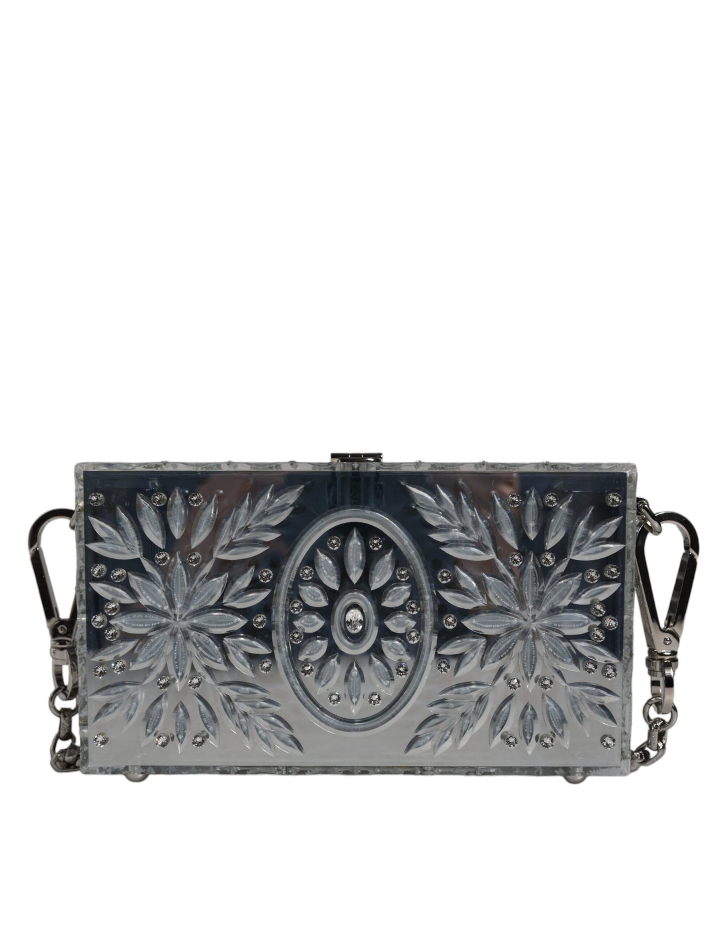 Silver Plexiglass Clutch Mini Evening Purse Bag