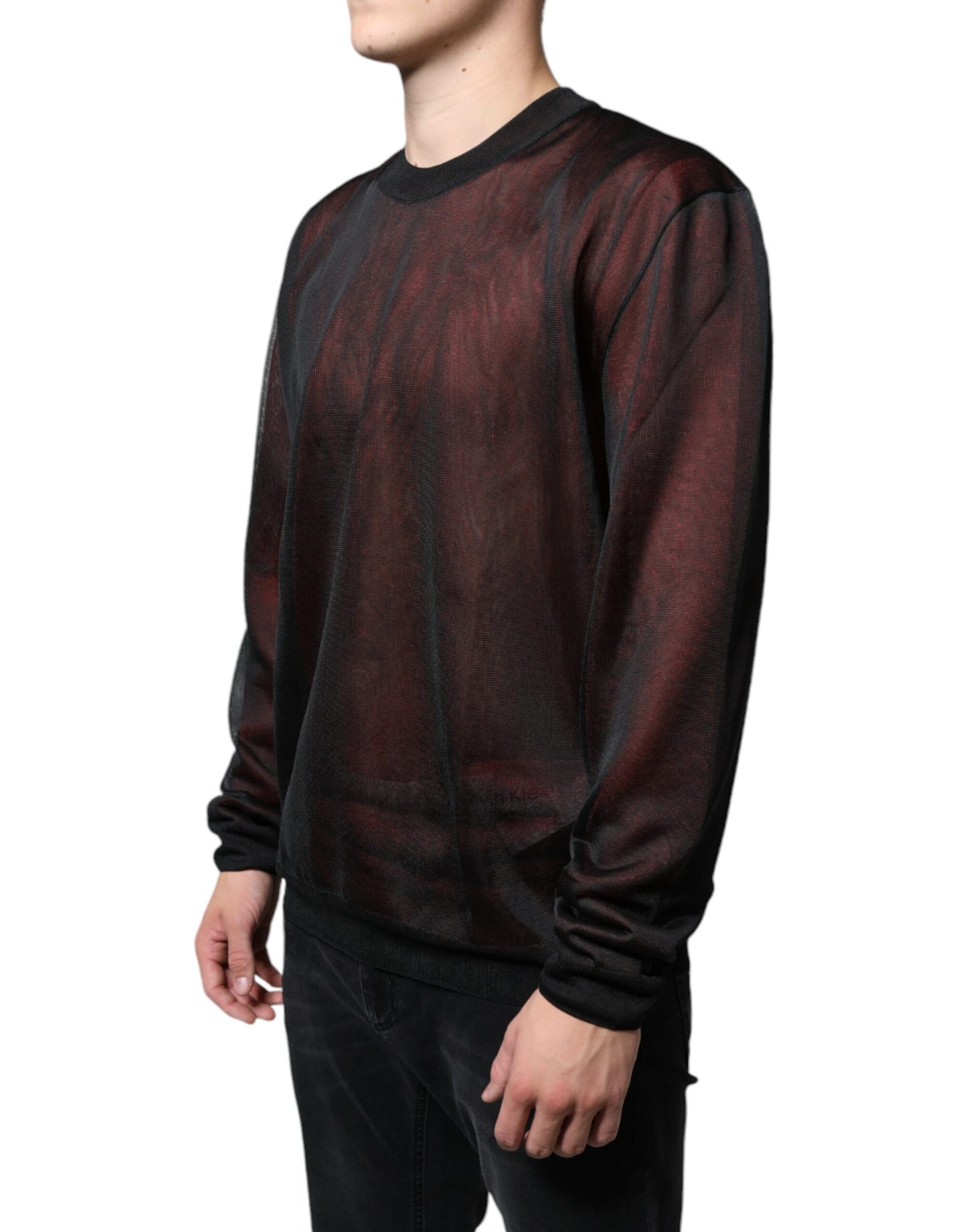 Brown Polyester Pullover Sweatshirt Sweater