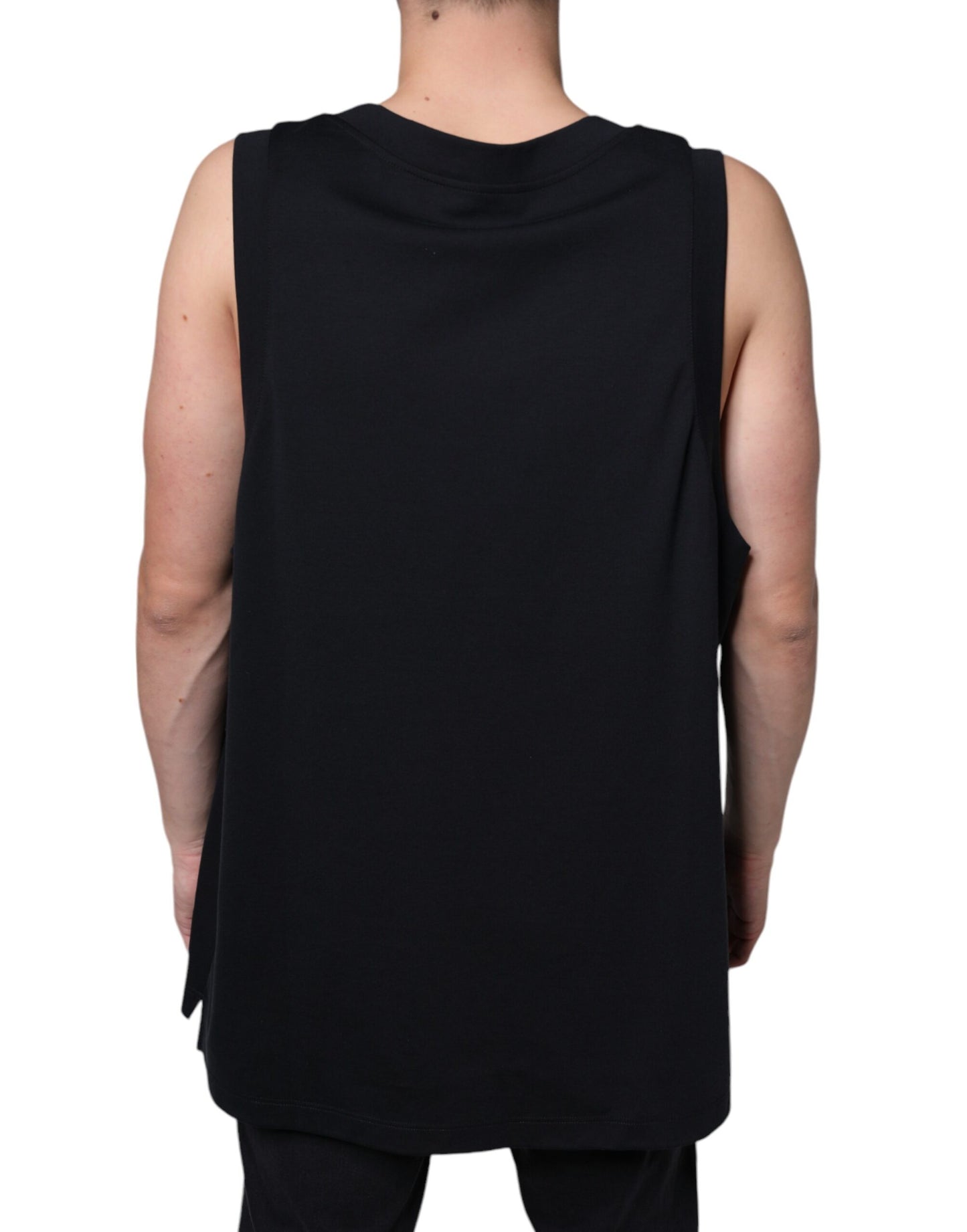 Black Cotton Born To Be Free Sleeveless T-shirt