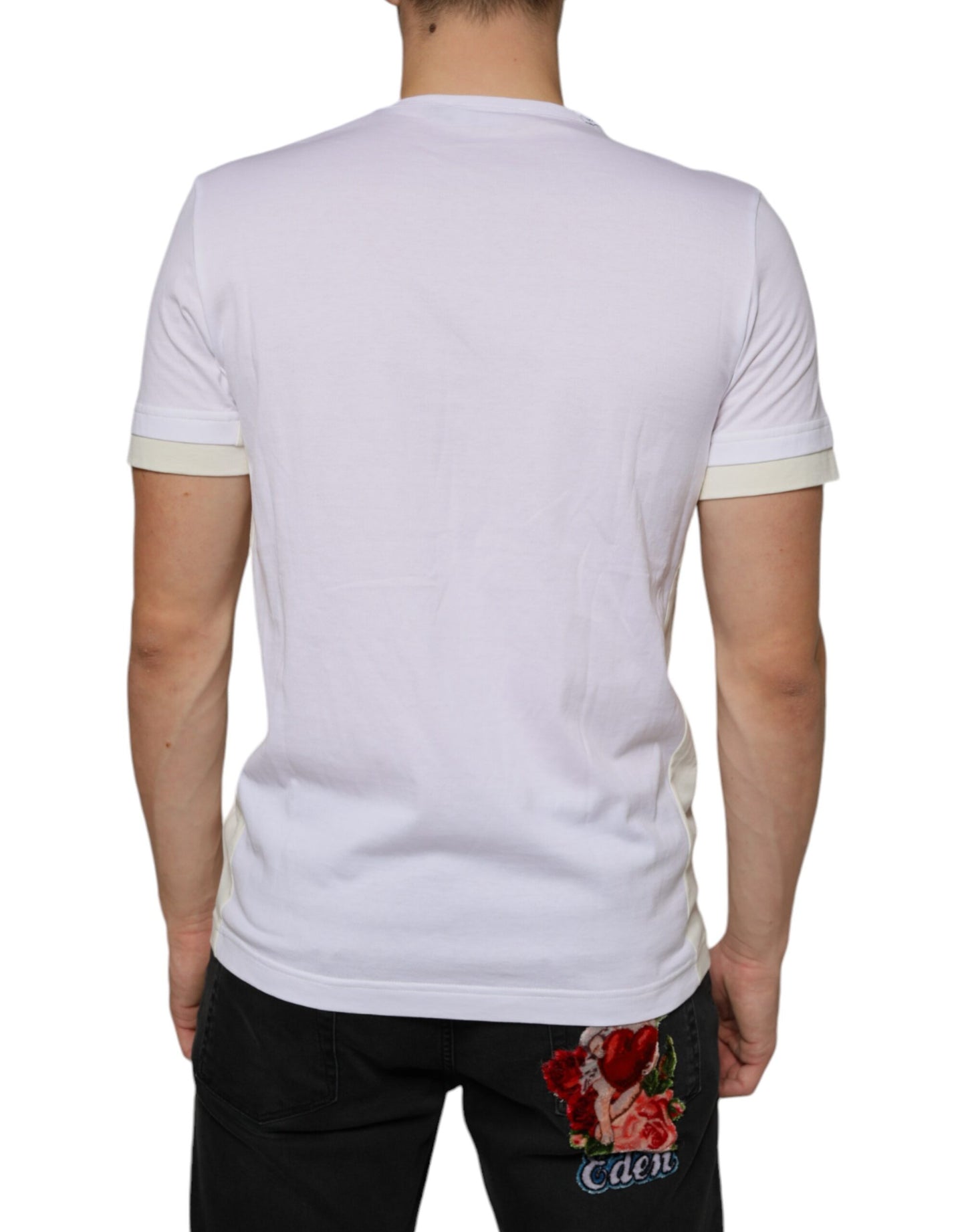 White Cotton Pocket Short Sleeves T-shirt