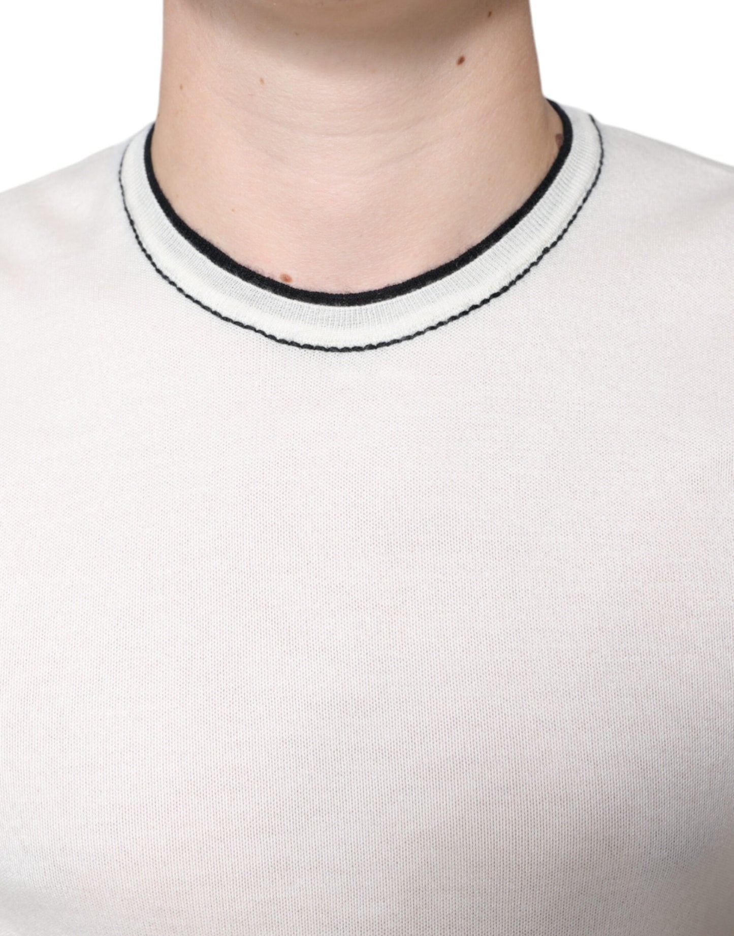 Off White Cashmere Short Sleeves T-shirt