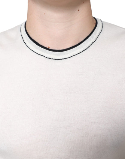 Off White Cashmere Short Sleeves T-shirt