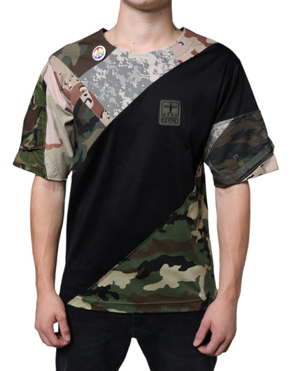 Multicolor Camouflage Patchwork DG Royal T-shirt