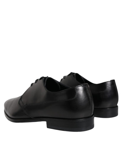 Zapatos de vestir formales Derby de cuero negro