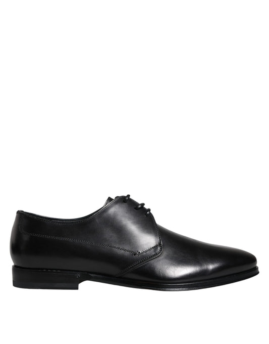 Zapatos de vestir formales Derby de cuero negro