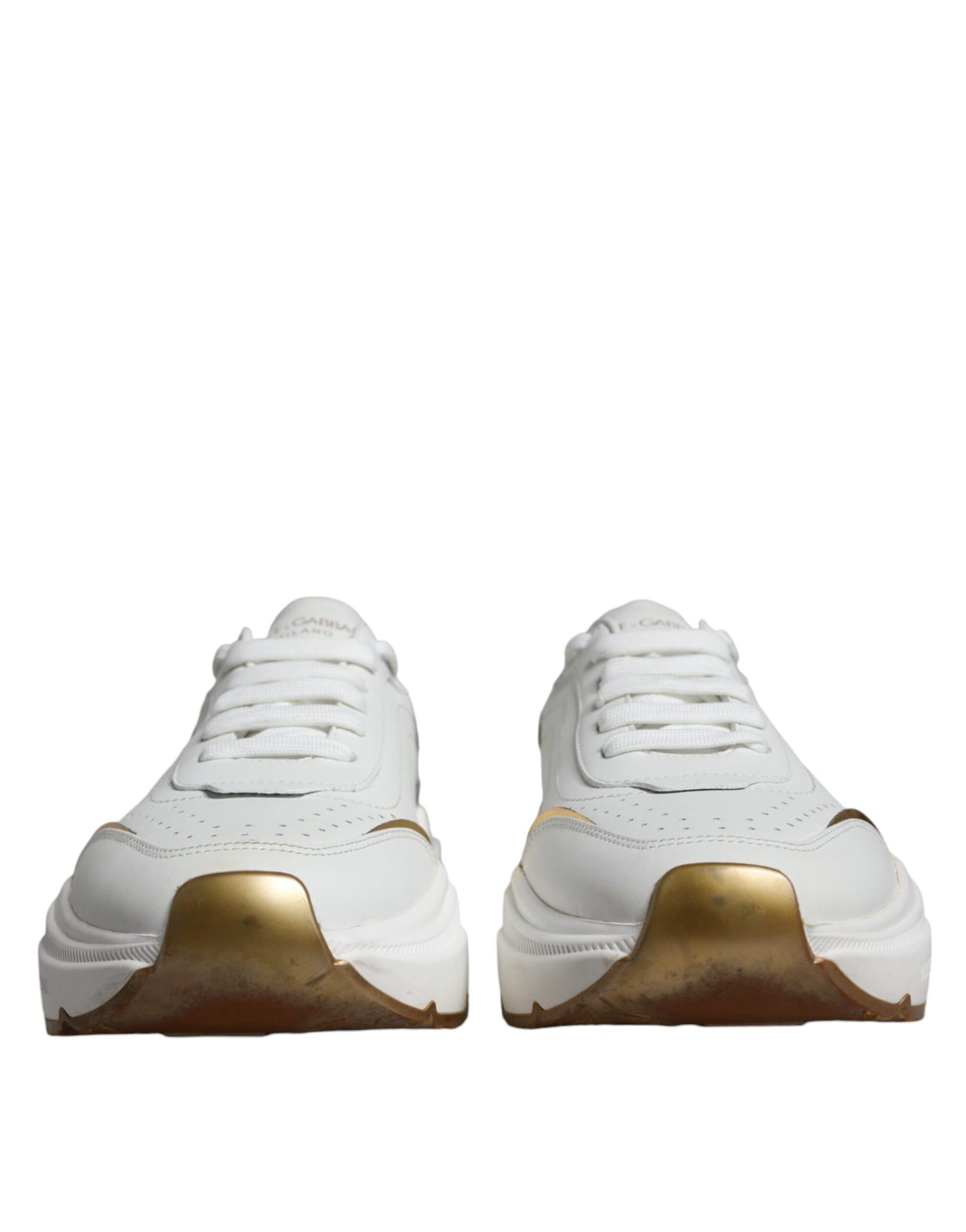 White Gold DAYMASTER Leather Sneakers Shoes