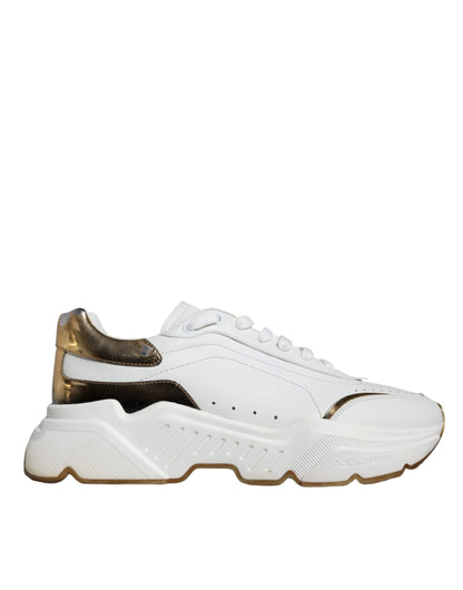 White Gold DAYMASTER Leather Sneakers Shoes