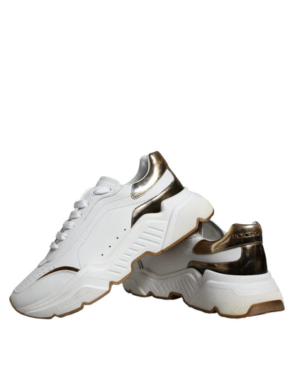 White Gold DAYMASTER Leather Sneakers Shoes