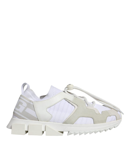 White Mesh Sorrento Trekking Sneakers Shoes