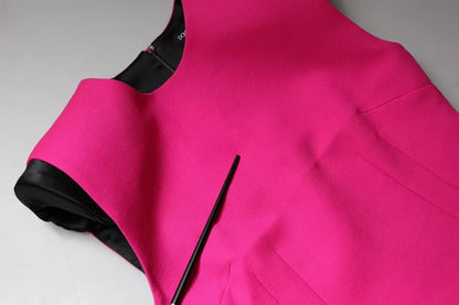 Pink Sleeveless Bodycon A-line Mini Dress