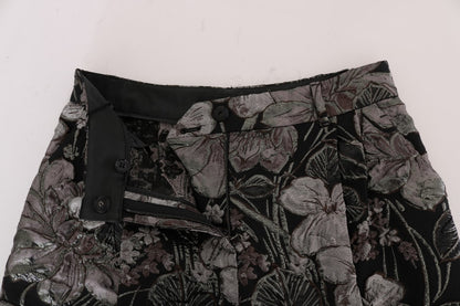 Elegant High-Waist Brocade Shorts