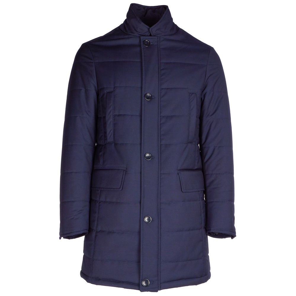 Blue Wool Vergine Jacket