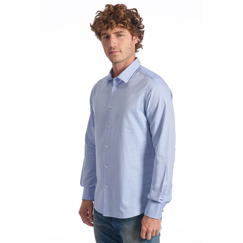 Light Blue Cotton Men Shirt