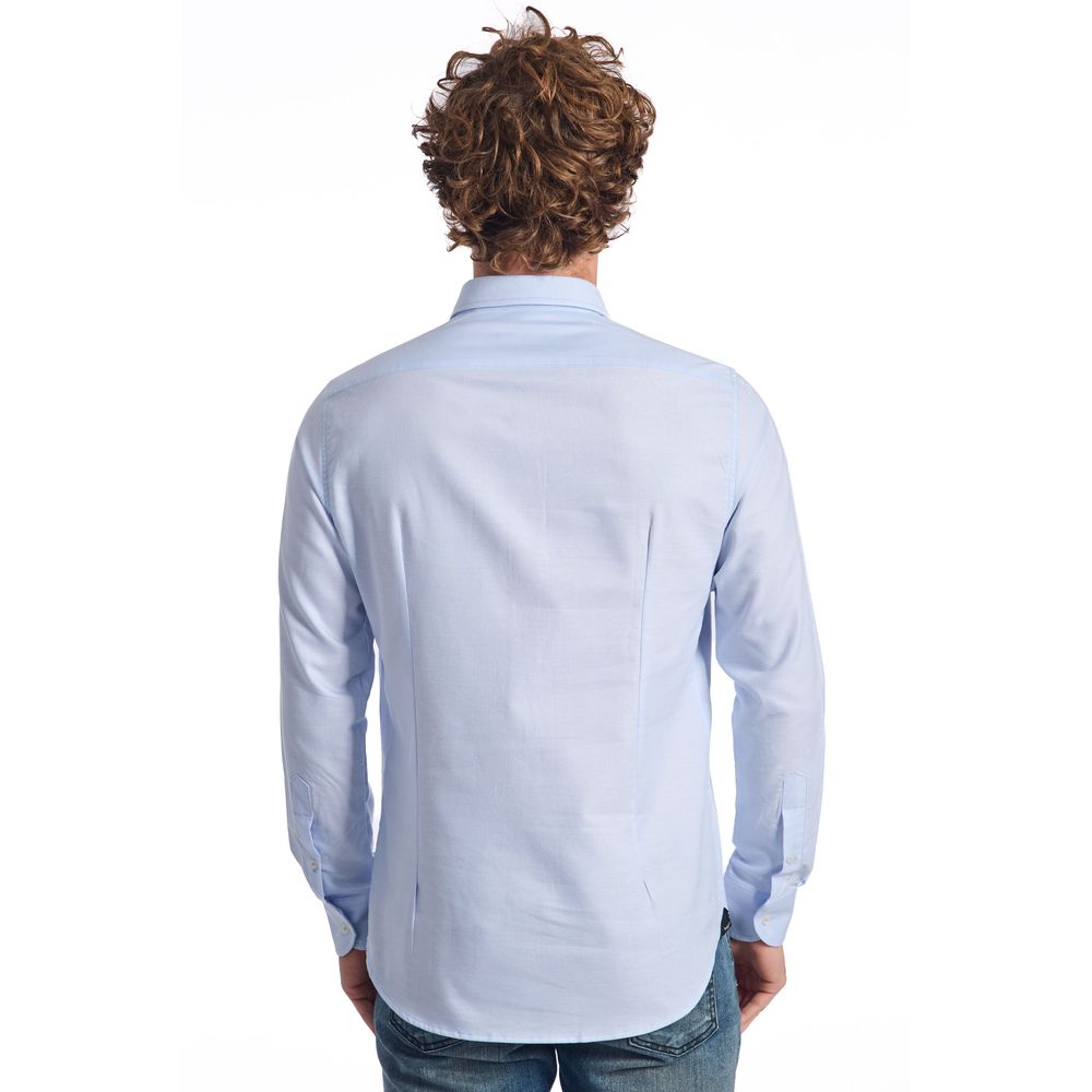 Light Blue Cotton Men Shirt