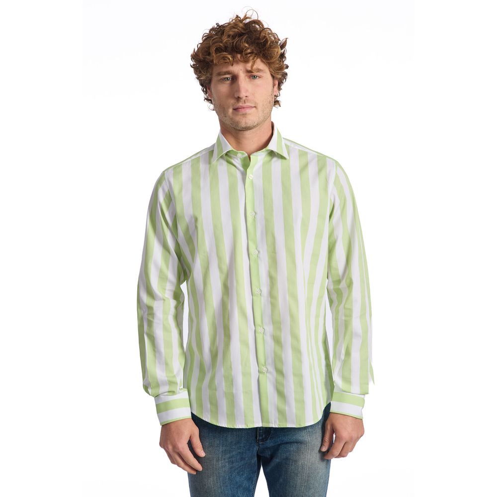 Camisa de algodón verde