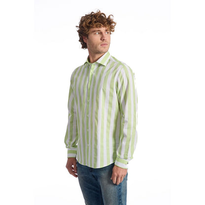 Camisa de algodón verde