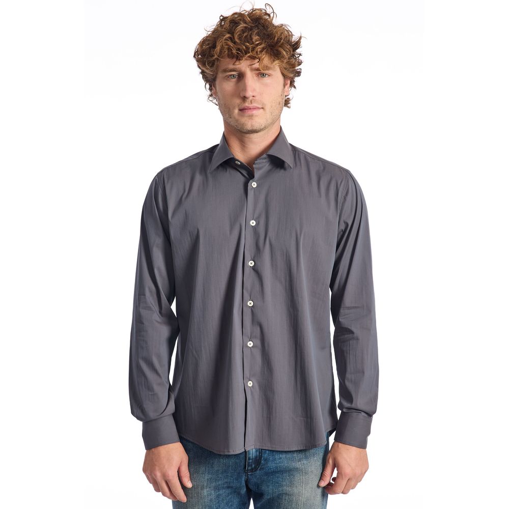 Camisa de algodón gris