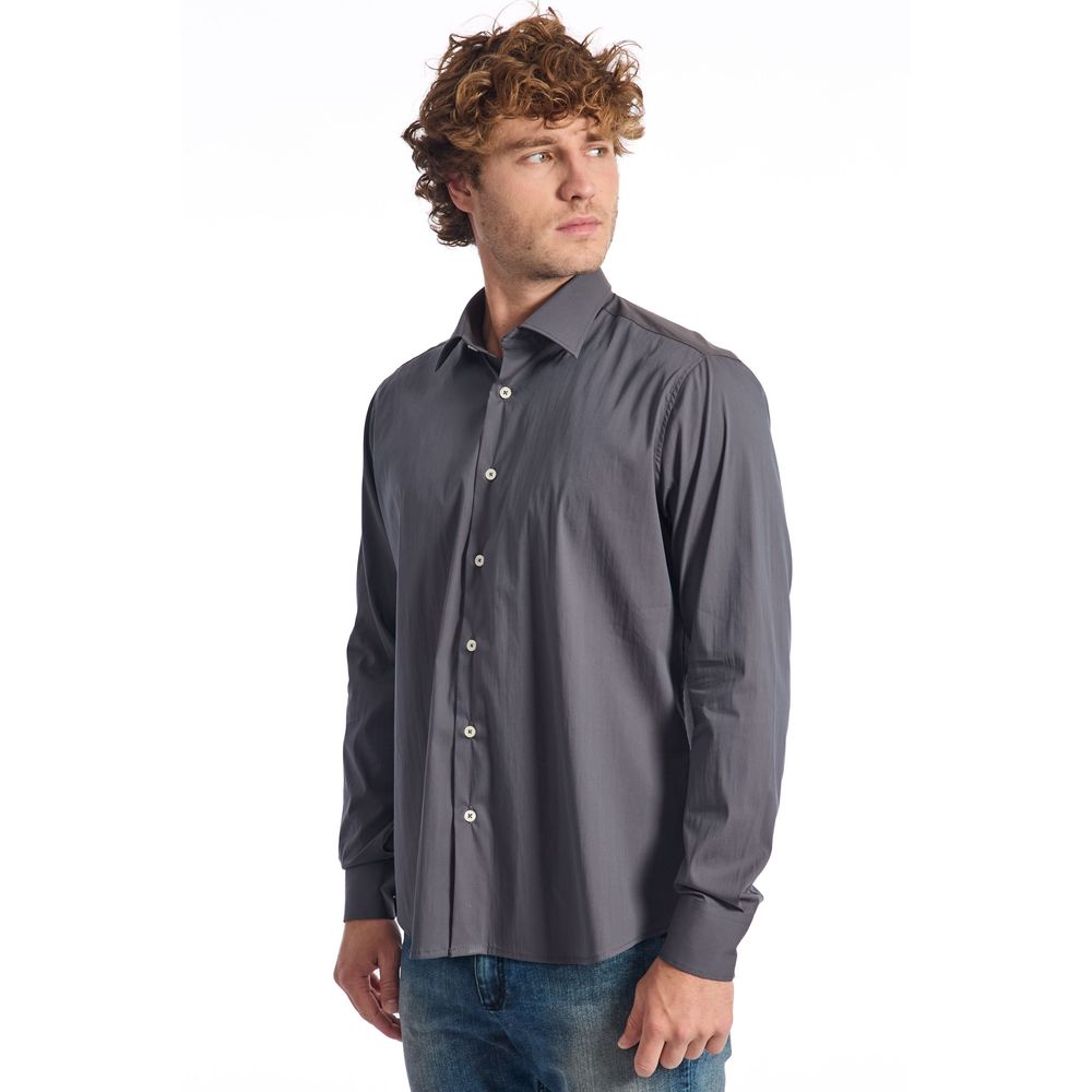 Camisa de algodón gris