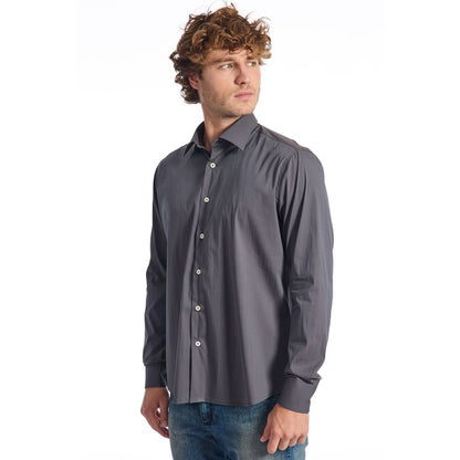 Camisa de algodón gris