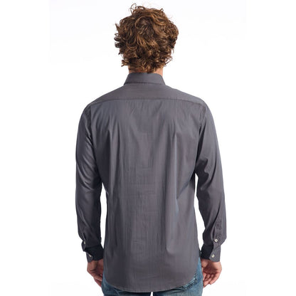 Camisa de algodón gris