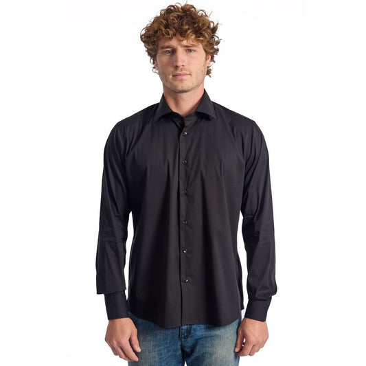 Camisa de algodón negra