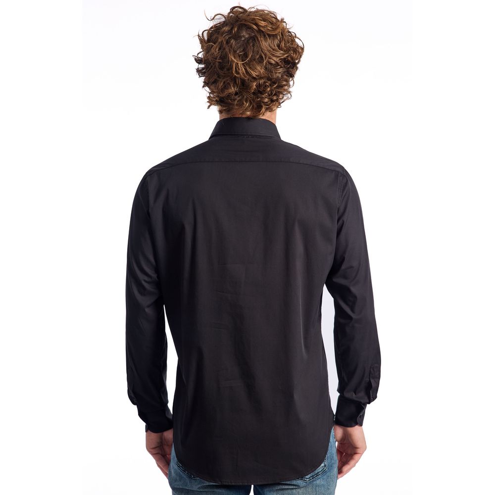 Black Cotton Men Shirt