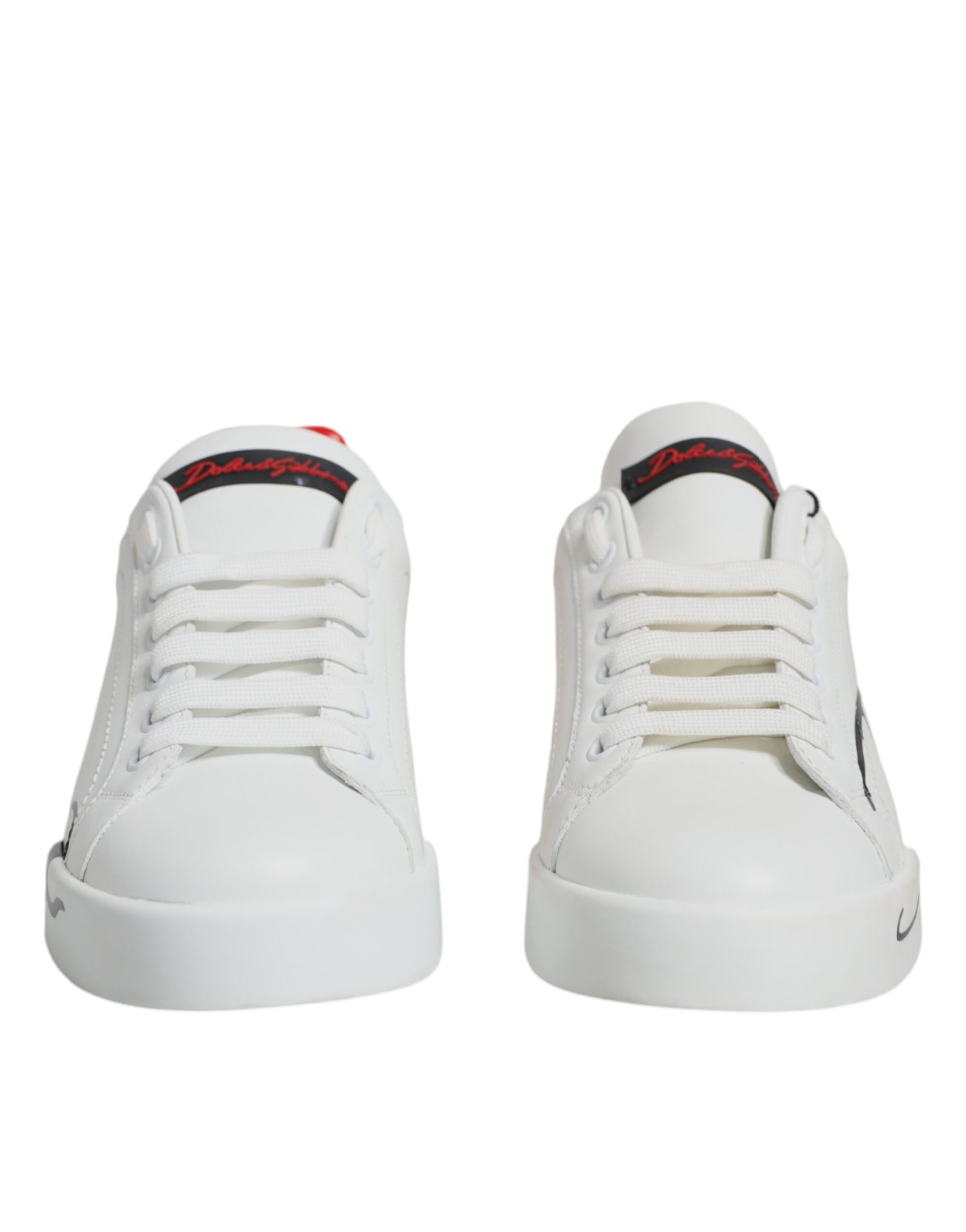 White Red Portofino Low Top Sneakers Shoes