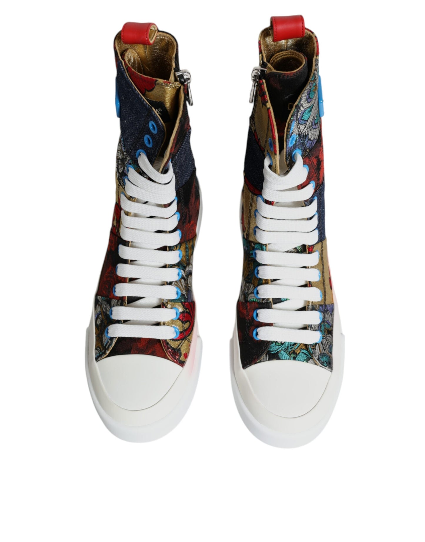 Multicolor Patchwork Logo High Top Sneakers Shoes