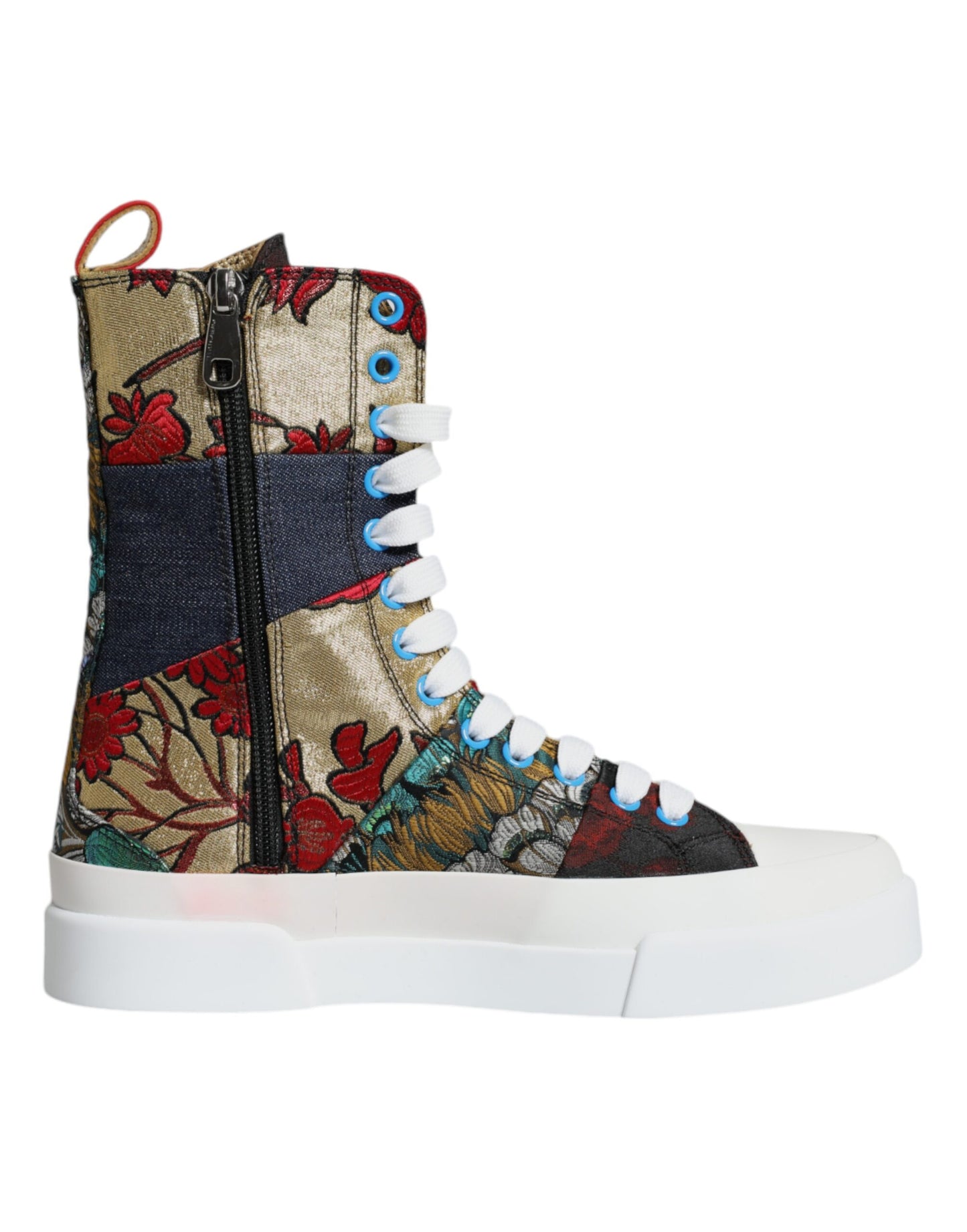 Multicolor Patchwork Logo High Top Sneakers Shoes