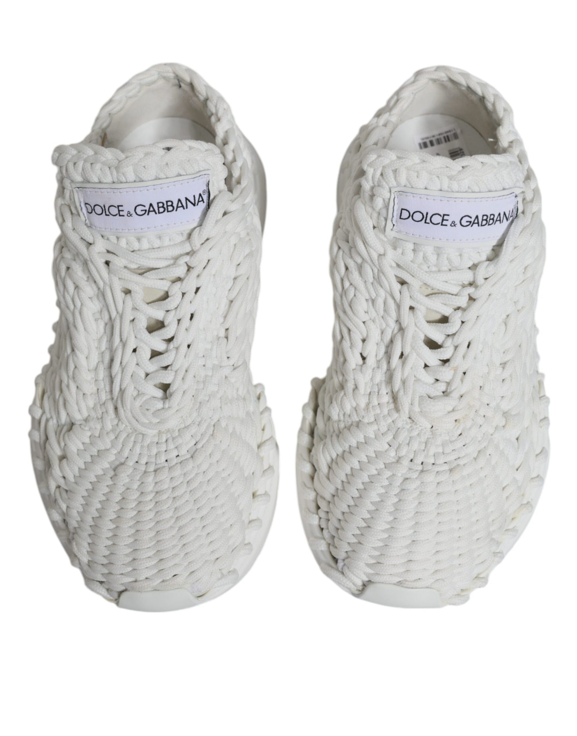 White Knitted Daymaster Sneakers Shoes