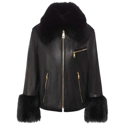 Black Leather Di Lambskin Jackets & Coat