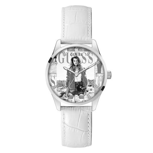 Reloj de piel blanco