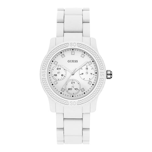 Reloj de caucho blanco