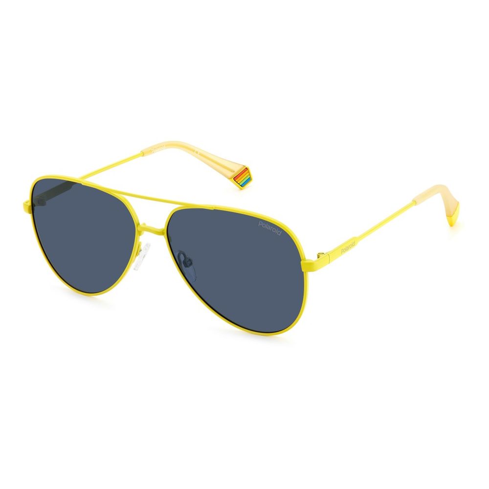 Gafas de sol de metal amarillo