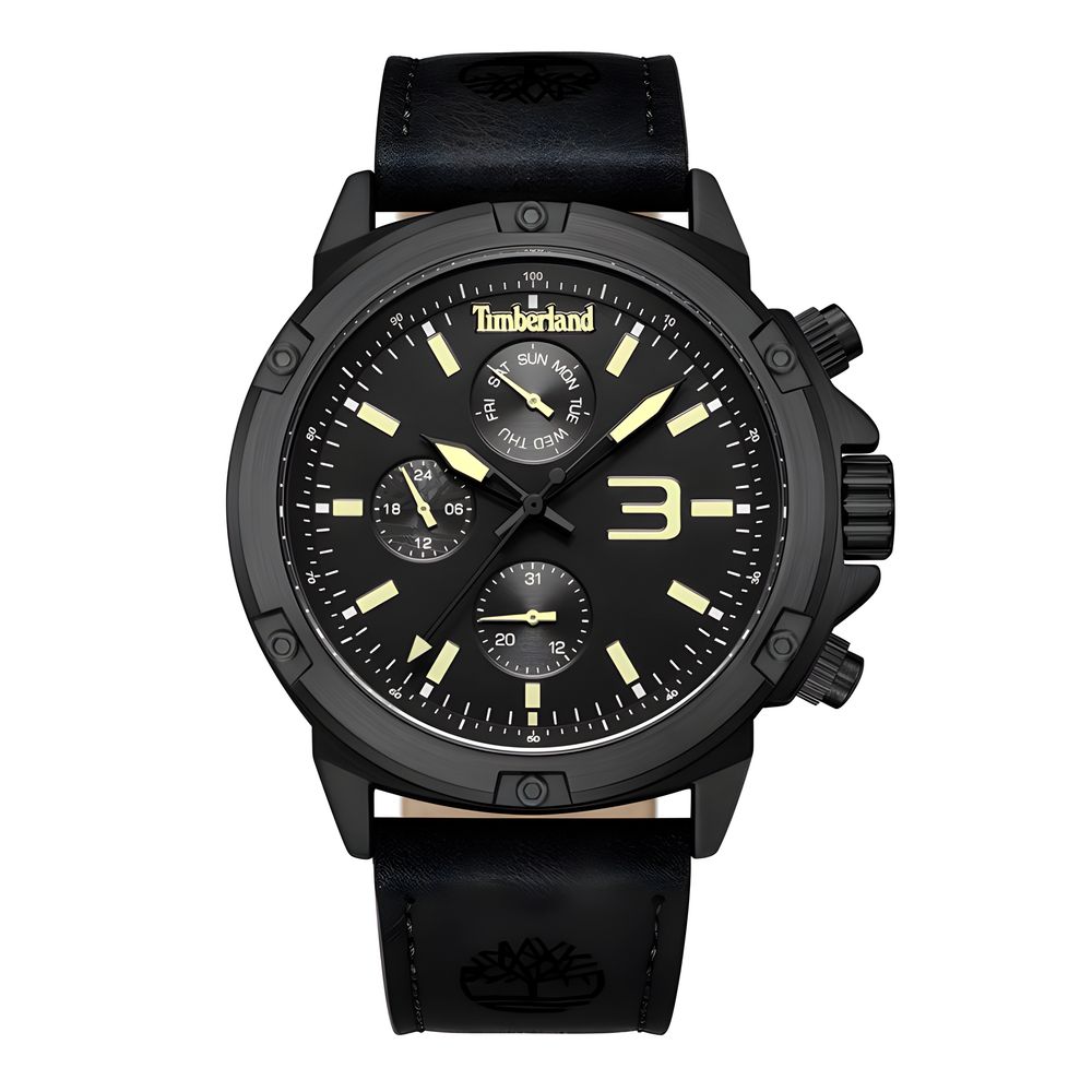 Reloj de piel negro