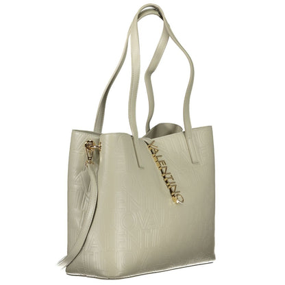 Gray Polyethylene Women Handbag