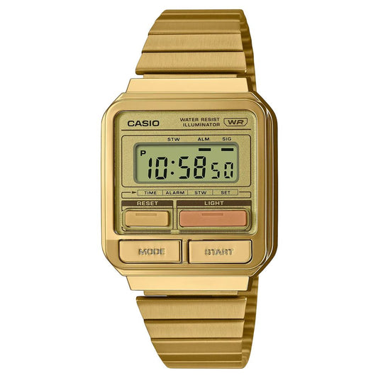 Reloj de acero dorado