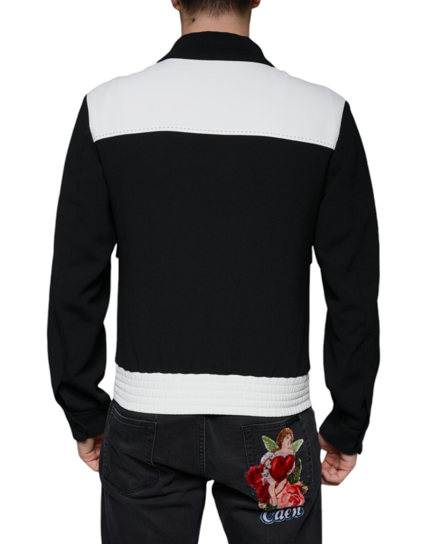 Black White DG Crown Full Zip Blouson Jacket