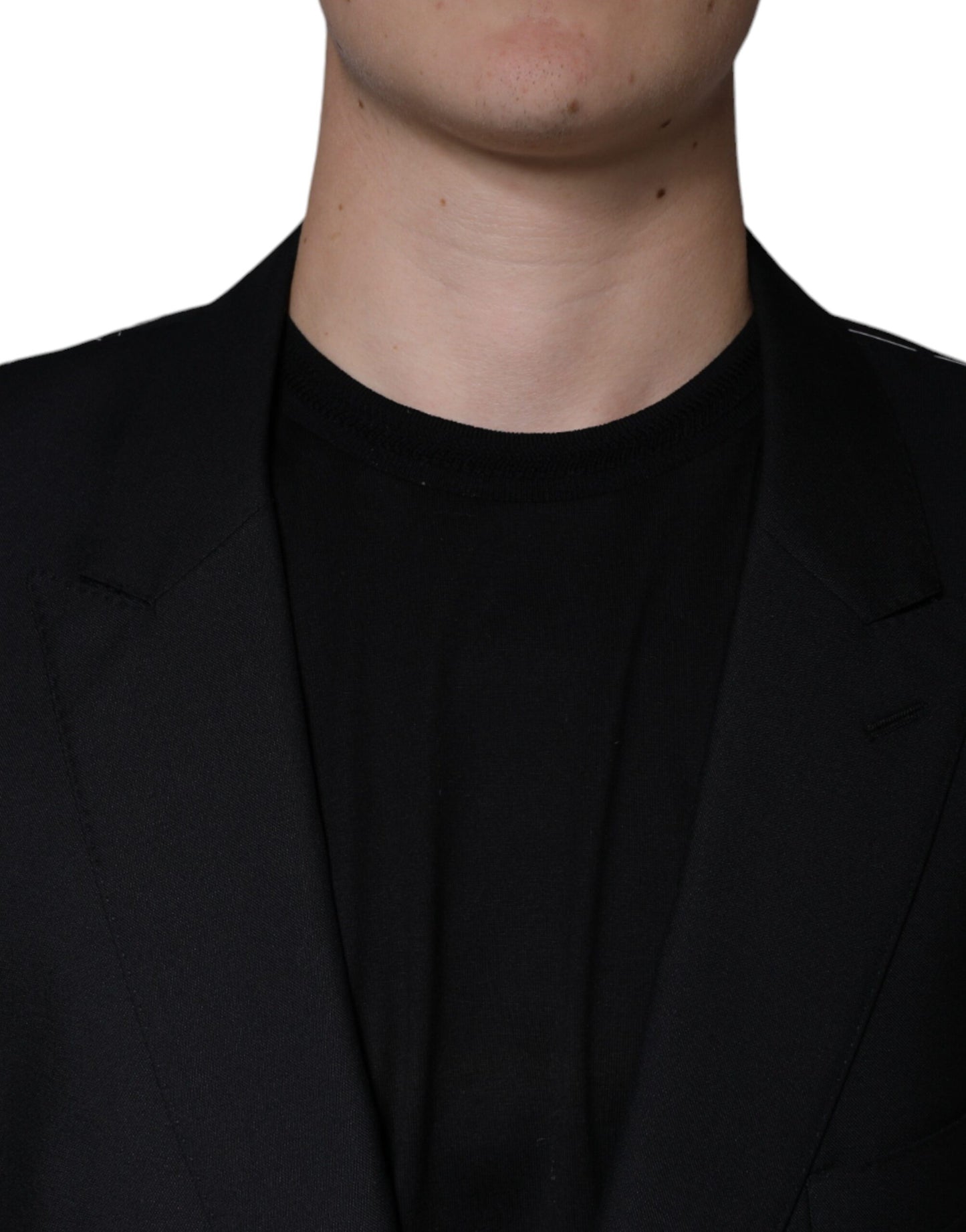 Black Wool Single Breasted Men Coat Blazer