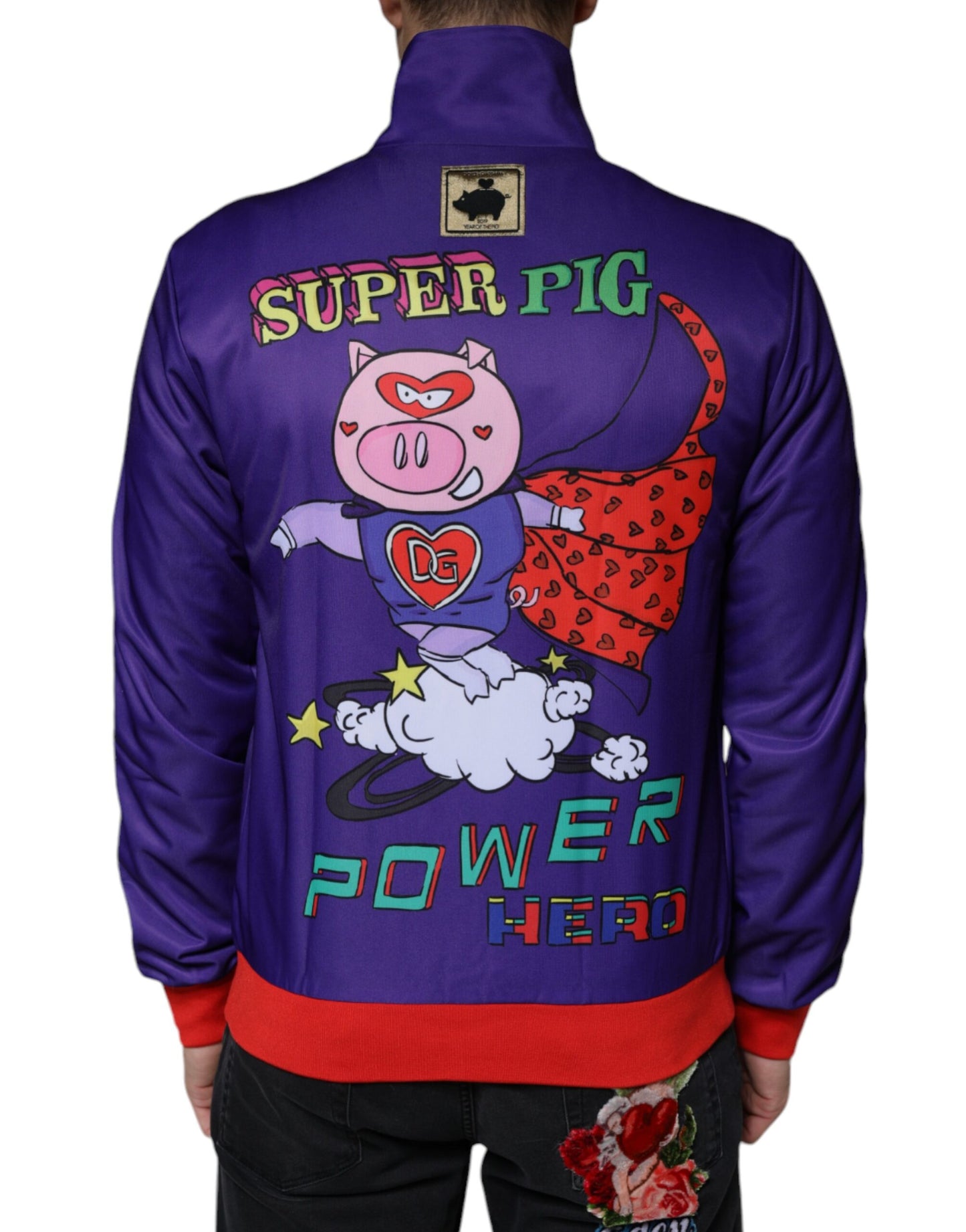 Purple YEAR OF THE PIG Full Zip Bomber Jacket