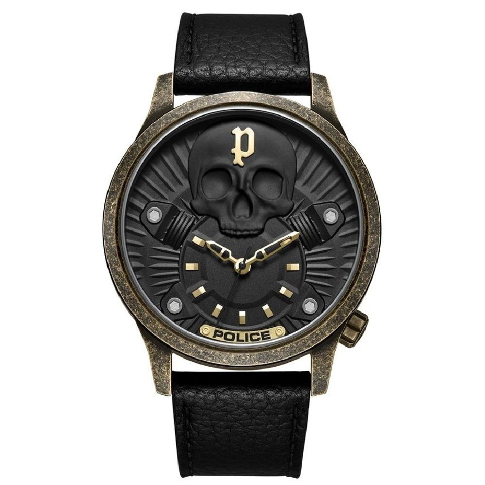 Reloj de cuero negro