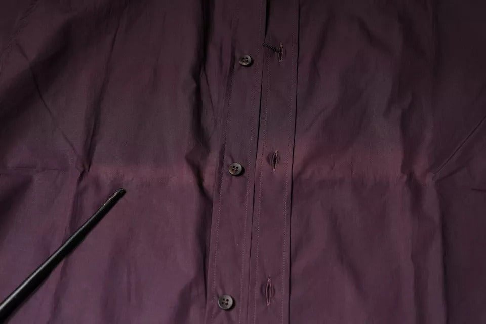 Camisa formal para hombre color violeta oscuro de algodón dorado