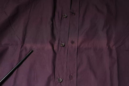 Camisa formal para hombre color violeta oscuro de algodón dorado