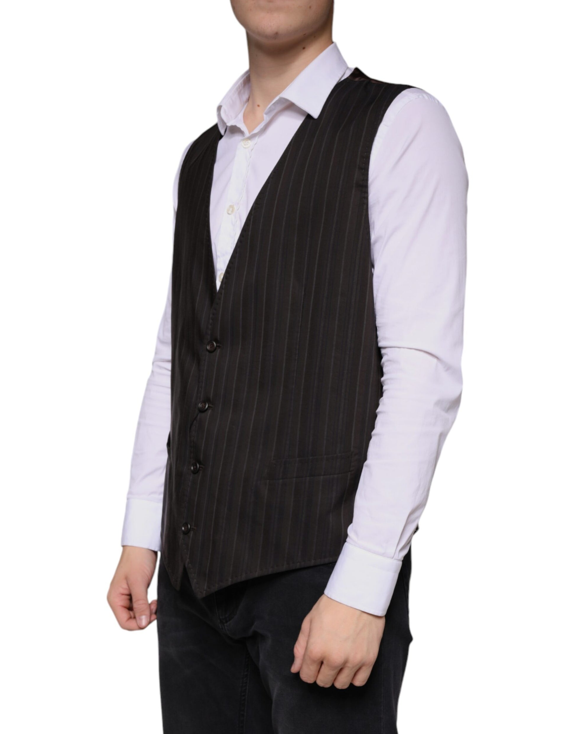 Chaleco de Algodón Negro Vestido Chaleco Formal