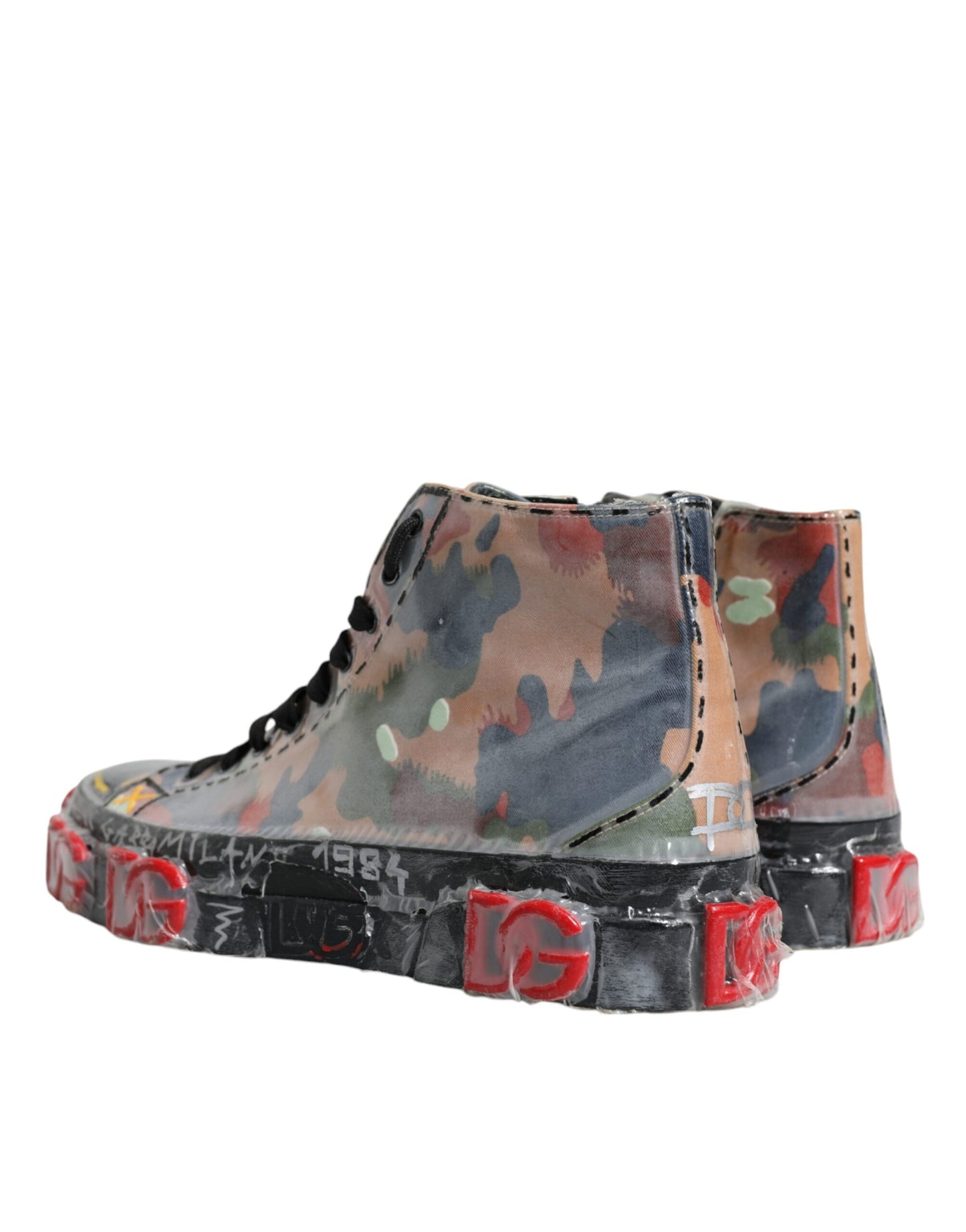 Multicolor Camouflage High Top Sneakers Shoes