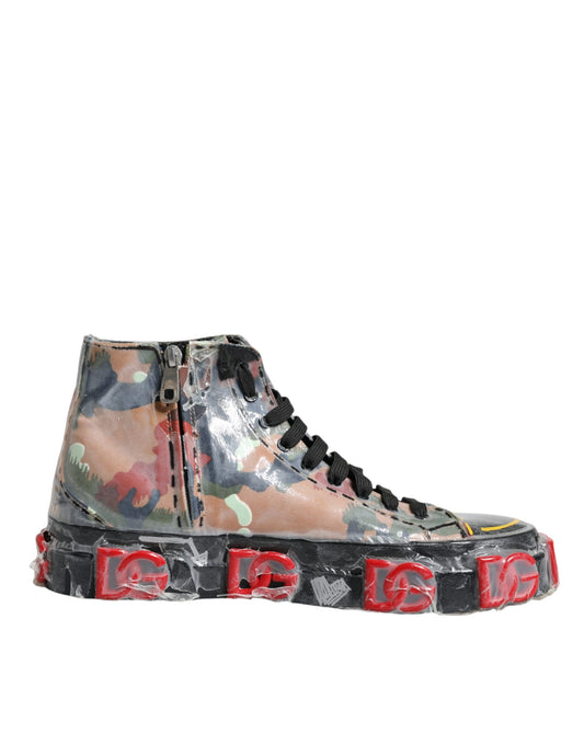 Multicolor Camouflage High Top Sneakers Shoes