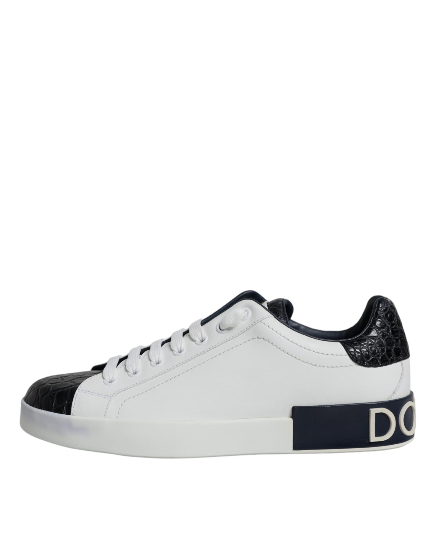 White Leather Logo Portofino Sneaker Shoes